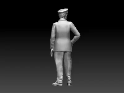 staff man in uniform 3D print model