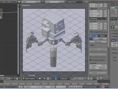 Game robot Low-poly 3D model