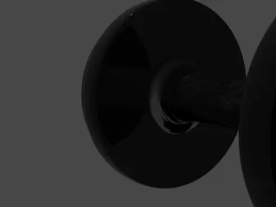 200LB Dumbbell Made in Blender Photoshop and Substance Painter Low-poly 3D model