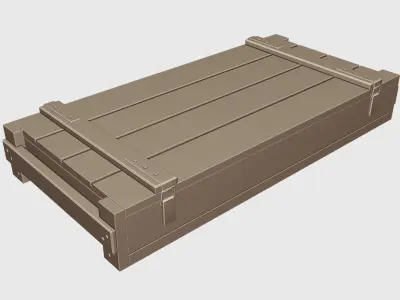 1-35 scale military style low wooden case for diorama 3D model purchase