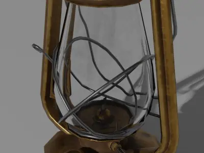 Oil lantern Low-poly 3D model get