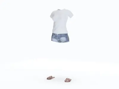 Summer Clothing for Female 3D model