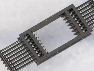 500 x 750 mm pin valve 3D model