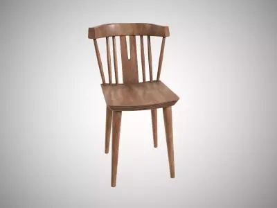 Scandinavian style chair Free low-poly 3D model