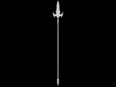Achilles 3rd Ascension Spear From FGO Low-poly 3D model