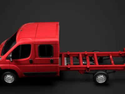 Citroen Jumper Relay Chassis Truck Crew Cab 4035XL WB 2014 3D model