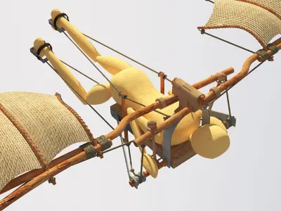 leonardo da vinci Low-poly 3D model
