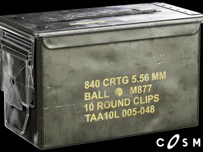 Military Ammo Box Low-poly 3D model