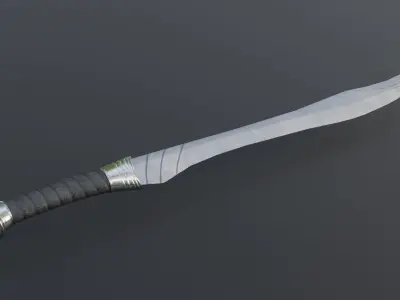 Fantasy Sword Low-Poly Low-poly 3D model