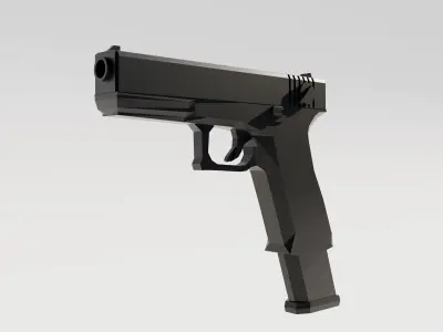 Glock gun model Free low-poly 3D model