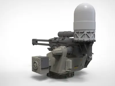 turret 4 futuristic weapon 3D model