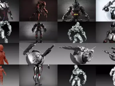 Sci-Fi Characters Part 4 3D Model Pack
