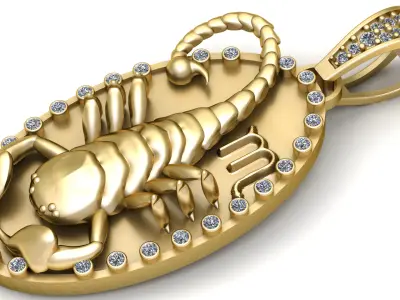 SCORPIO INSECT PENDANT 3D PRINTABLE MODEL 3D print model