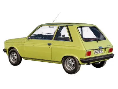 Peugeot 104 - 1970s Retro French Hatchback 3D model