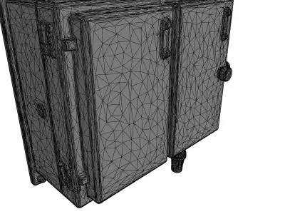 Industrial Electrical Control Box Low-poly 3D model purchase