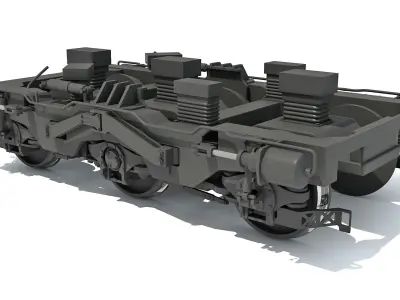 Train Wheels 3D model buy