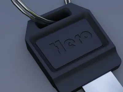 bike keys Low-poly 3D model