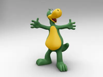 Dinosaur cartoon character 3D model