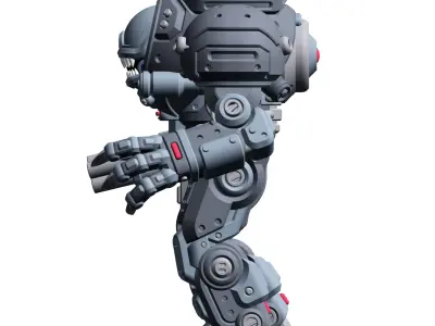 Mech Forge Nightmare Miniature for Sci-Fi Tabletop Wargames 3D print model