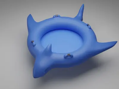 Shark Floatie Low-poly 3D model