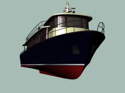 Passenger  trip ship 3D model