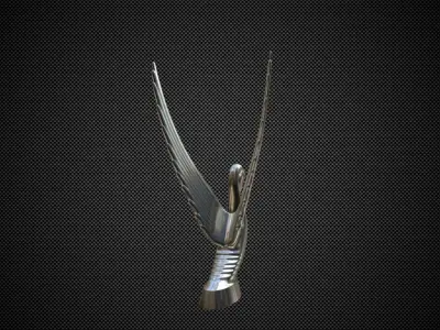 Swan Hood Ornament 3D model