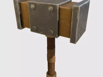 Fantasy Hammer Low-poly 3D model shop