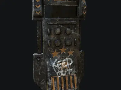 Police Shield Low-poly 3D model purchase