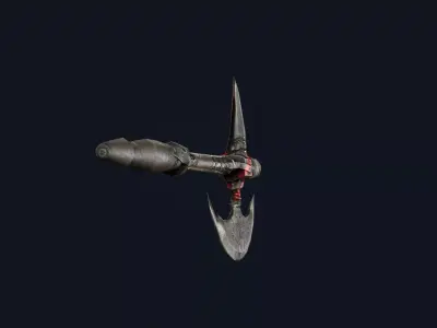 Knight Battle Axe Low-poly 3D model