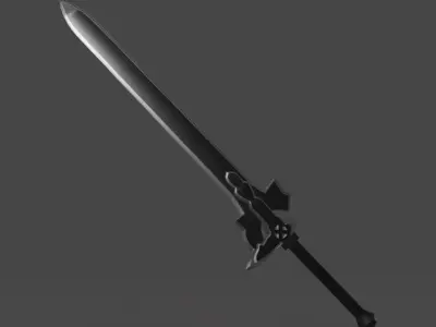 Kirito Sword Low-poly 3D model