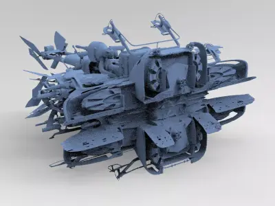 Star Wars inspired Ship Speeder  3D model