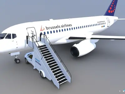AIRPLANE - AIRPORT CAR 3D model
