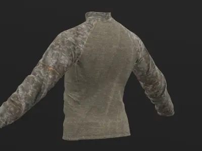 Mens Tactical Military Combat Shirt Long Sleeve 3D model