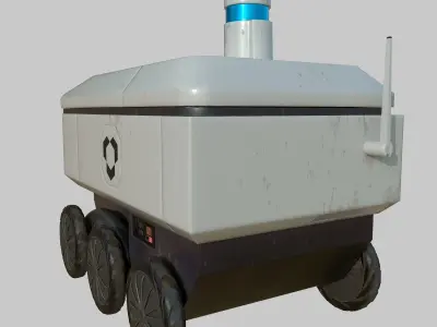 Delivery robot Low-poly 3D model purchase