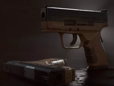 Pistol 3D Model Free 3D model
