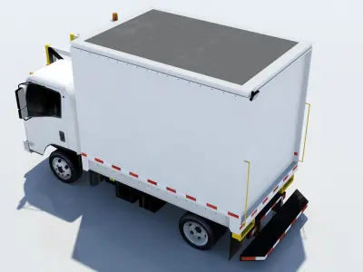  Catering Truck Small Low Poly Blank Airport Low-poly 3D model