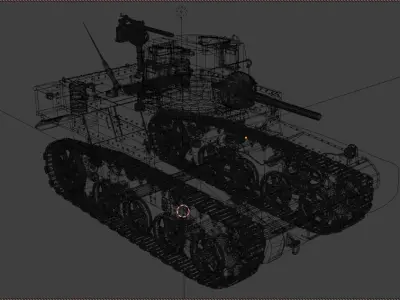 Tank M3A1 Stuart 3D model
