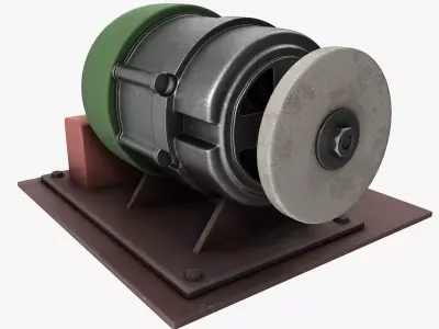 Grindstone handmade vray da1 Free low-poly 3D model