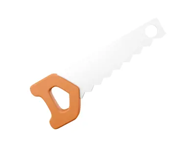Saw cartoon icon 3D model