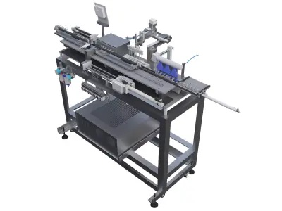 Inductive automatic soldering and testing machine 3D model