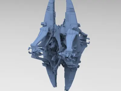 Dark Terra Former Ship destroyer  3D model