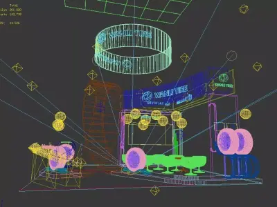 Exhibition - Area -6X6-3DMAX2009-22 3D model