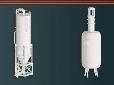Industrial Tanks VOL-05 Low-poly 3D model