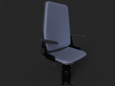 Train Drivers Seat Low-poly 3D model