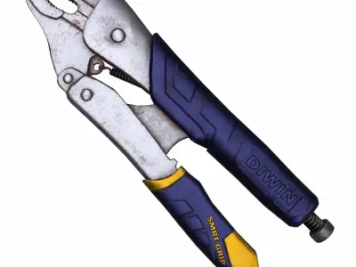 Lock Grip Plier Low Poly Low-poly 3D model