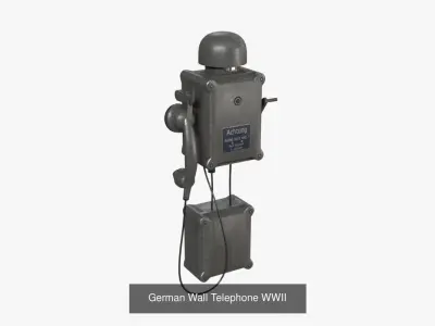 German bunker telecommunication WWII 3D Model Pack