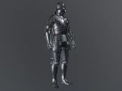 medieval knight 3D model purchase