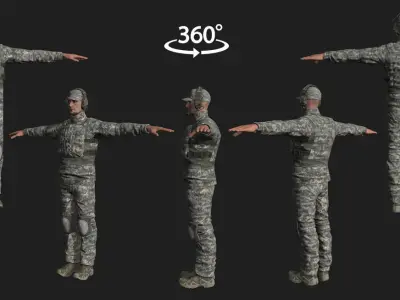 Military Character - Logan Low-poly 3D model