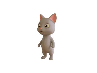Cartoon Cat v001 3D model