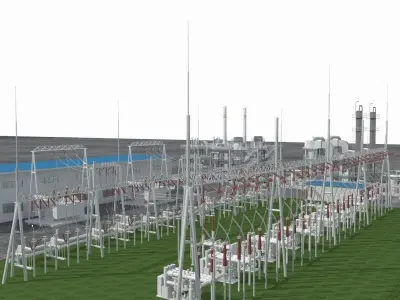Electrical Substation 3D model get